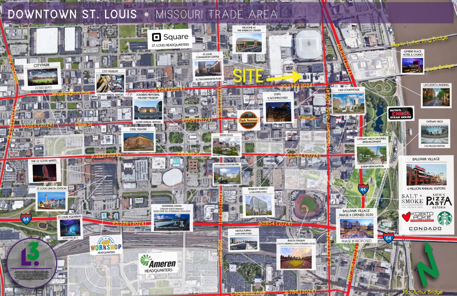 DOWNTOWN ST. LOUIS AERIAL